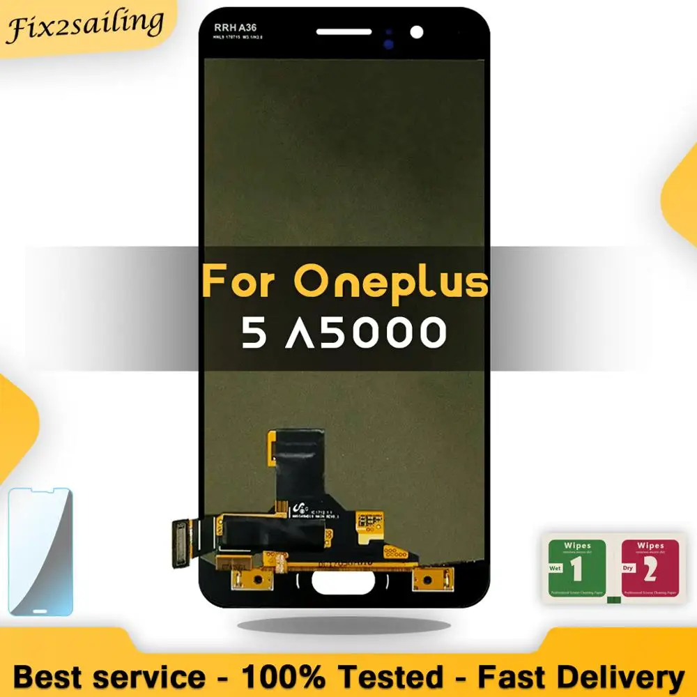 

100% Tested 5.5 inch Touch Screen For Oneplus 5 A5000 LCD Display For Oneplus Five Digitizer Assembly