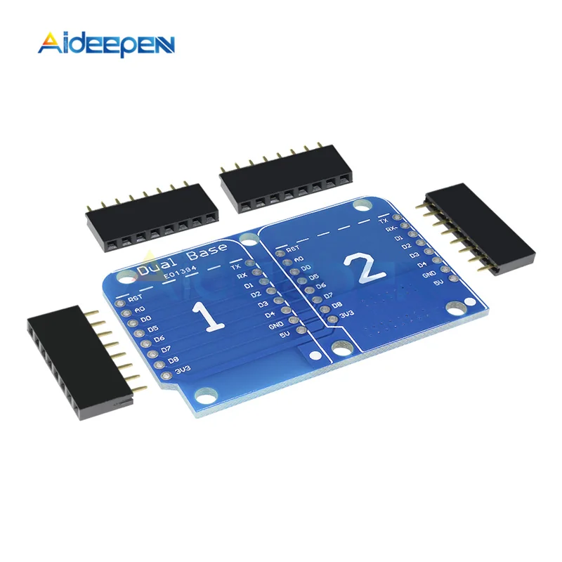 Двойная розетка двойной базовый щит для WeMos D1 Mini NodeMCU ESP8266 DIY PCB Плата