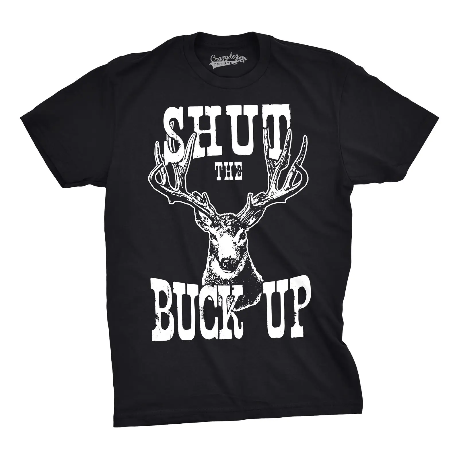 Для мужчин s Shut The Buck Up забавная футболка веселый Олень Охота новинка модный стиль
