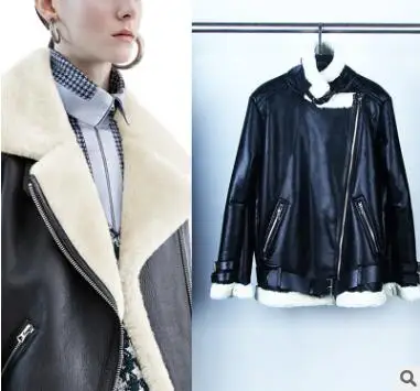 Женское модное зимнее меховое пальто высокого качества из овечьей шерсти, мотоциклетная куртка, куртка-бомбер - Цвет: 02