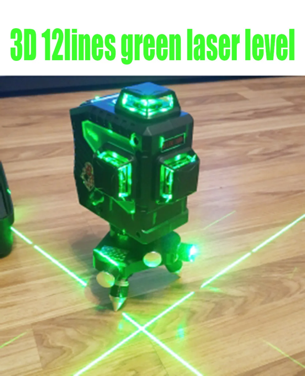 

12 Lines 3D Green Laser Level Self-Leveling 360 Degree Horizontal And Vertical Cross Lines Green Laser Line