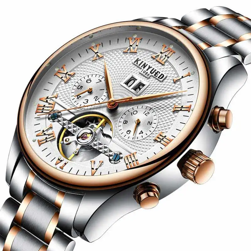 

2018 High Quality Hollowed Tourbillon Automatic Mechanical Men Watch Top Brand Luxury Stainless Steel Waterproof Mens Watches