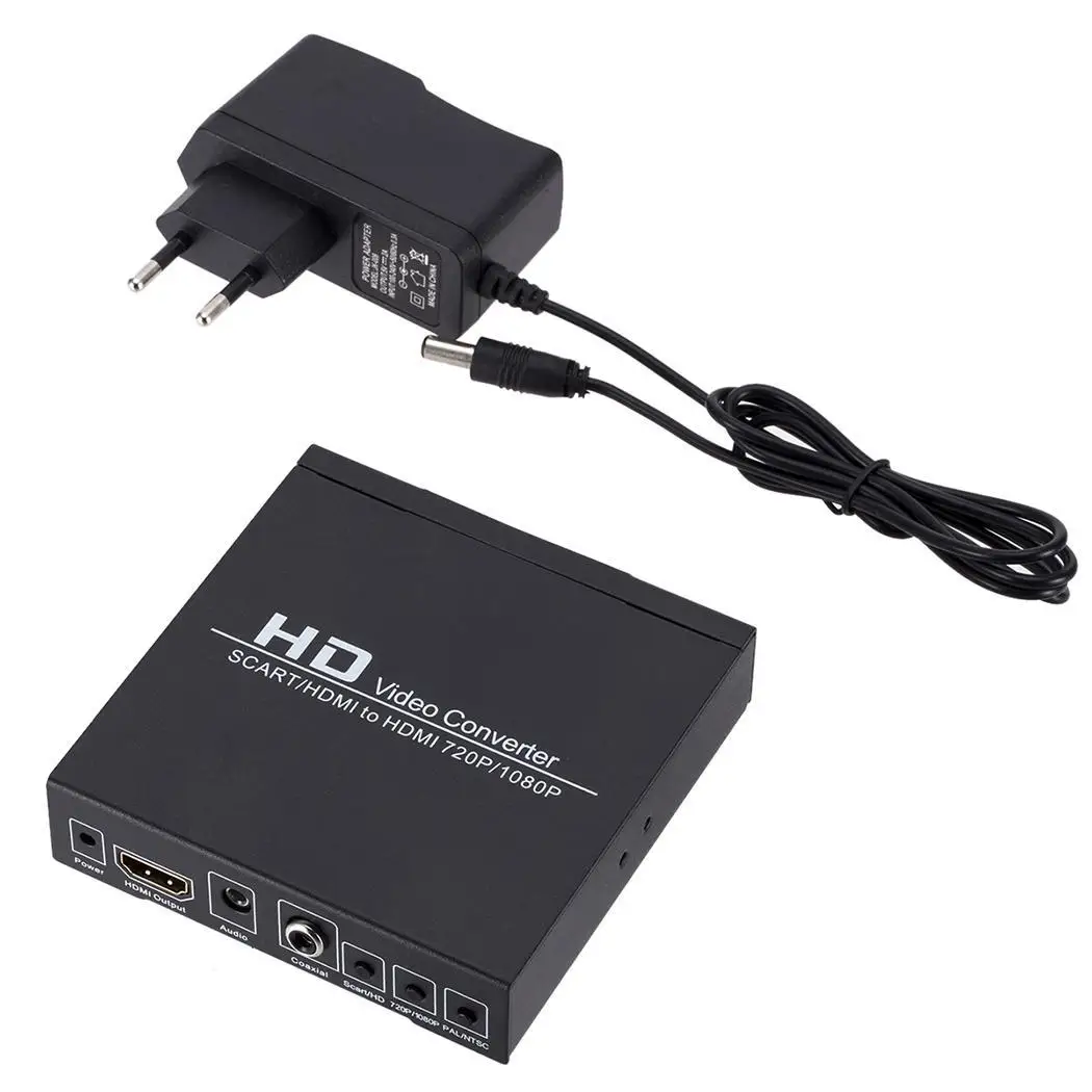 SCART + HDMI к видео с высокой чёткостью конвертер 720P @ В переменного тока 50/60 Гц 1080P 50/60Hz
