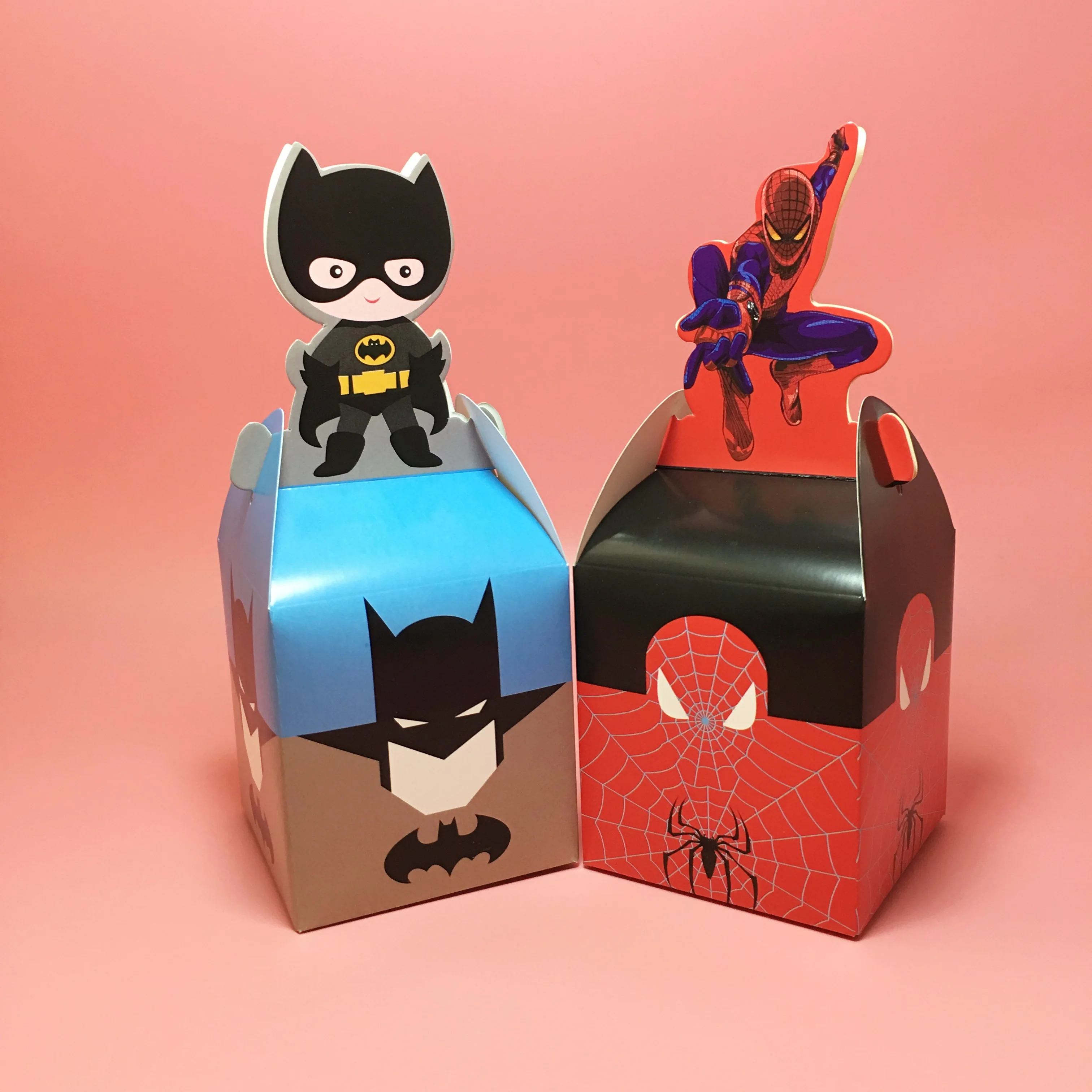 Spiderman Party Supplies Kid Superhero Decor Treat Children Baby Shower Birthday Favors Candy Box Cake Gift Box Xmas Apple Boxes