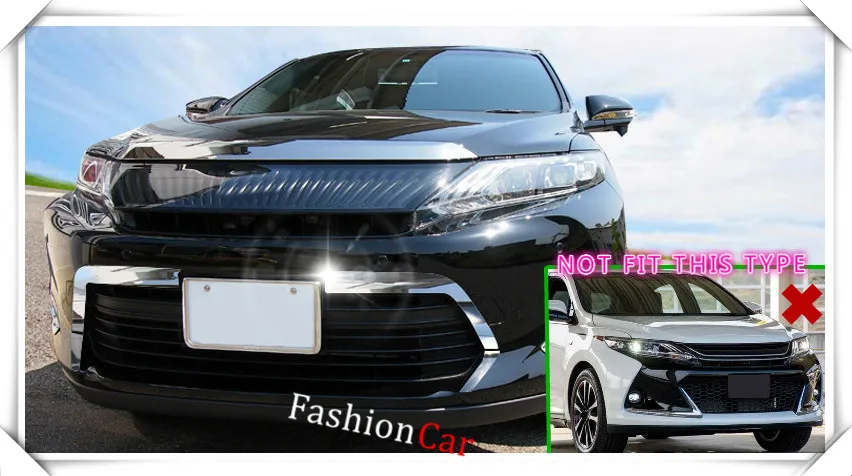 Для Toyota Harrier 2013- нержавеющая сталь переднего бампера полосы декоративная отделка 4 шт./компл