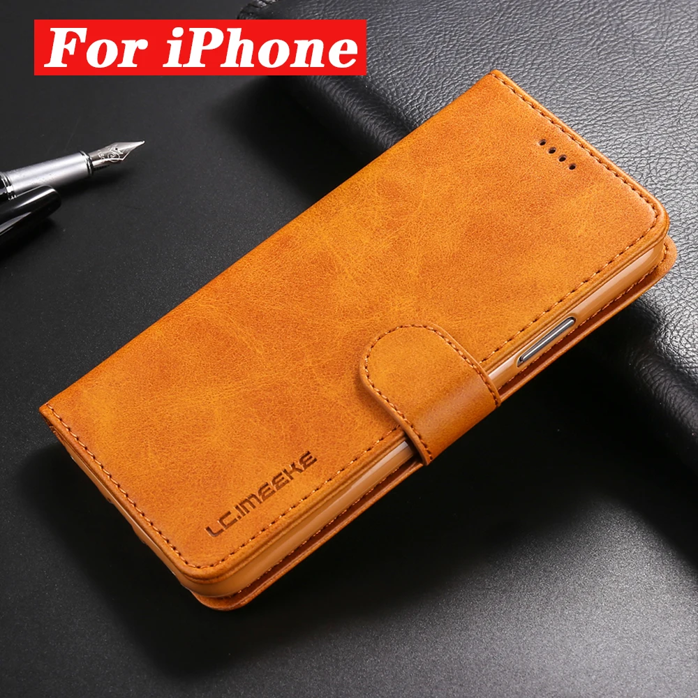 Business Leather Flip Case For Apple iPhone 12 Mini 11 Pro MAX SE 6 6S