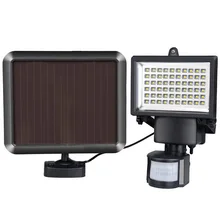 10 шт./лот IP65 60 светодиодный S солнечные светодиодные прожекторы открытый белый PIR датчик движения светодиодный прожектор светильник для сада Путь стены аварийный