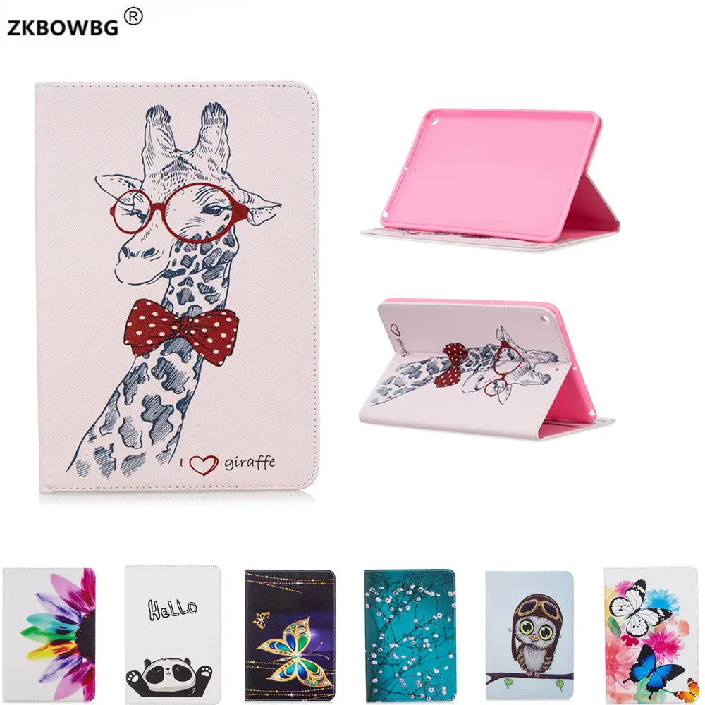 Мультфильм животных Картина из искусственной кожи чехол для Apple IPad Mini 5 7,9 "Tablet Case для IPad Mini5 чехол для IPad Mini 2019 выпуска