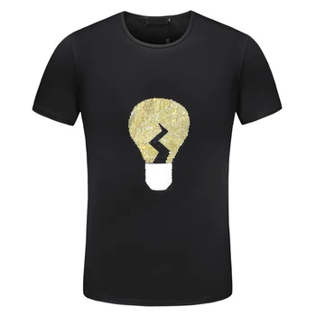 

New High 19ss Men Diamond light bulb T Shirts kanye T-Shirt Hip Hop Skateboard Street Cotton T-Shirts Tee Top S-XXXL Plug #F66