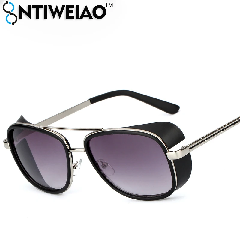 NTIWEIAO Polycarbonate lens cat eye sunglasses men vintage Hot Classic