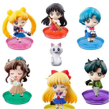 

Sailor Moon Crystal School Life Chiba Mamoru Sailor Mars Mercury Jupiter Venus 6CM PVC Action Figure Toy
