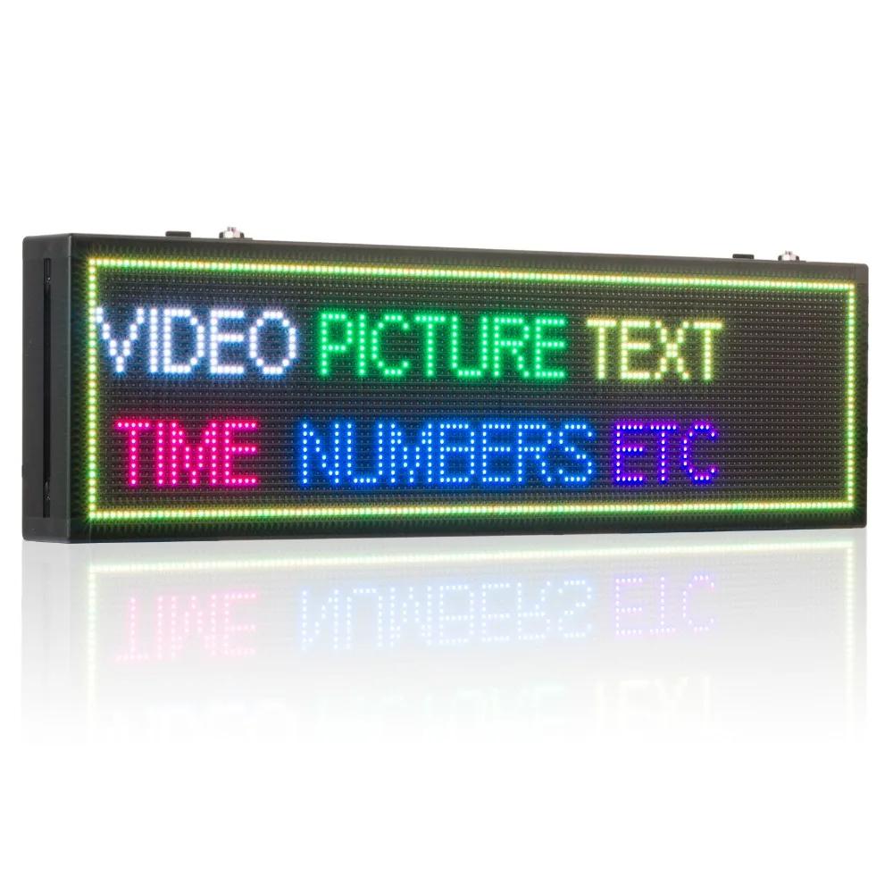 P5MM WIFI indoor full color RGB scrolling advertising text temperature LED display message board support WIFI IOS phone input