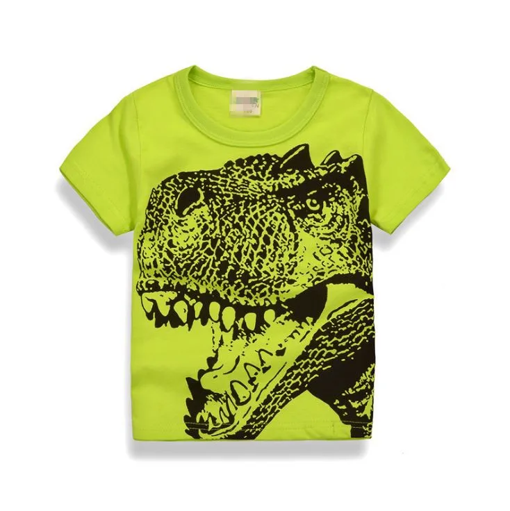 

Children Summer Clothing Baby Boy T Shirt Cotton Dinosaur Short Sleeve T-shirt Kid Boy Casual Sport T-shirt 2-8Y Shirts
