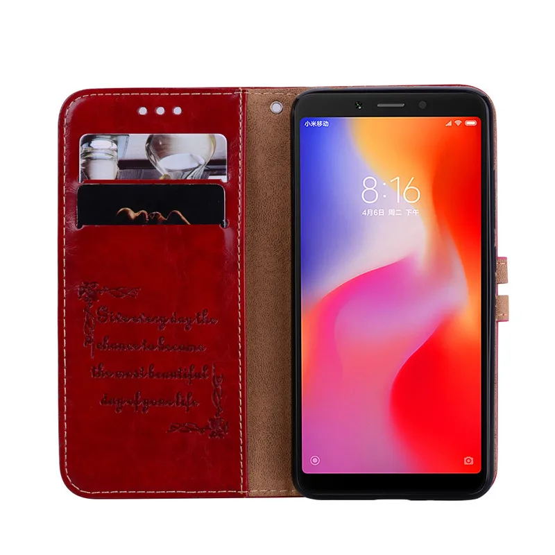 best flip cover for xiaomi Đối với Xiaomi Redmi 6A Ốp lưng Redmi 6 Bao da silicon mềm dạng ví lật cho Xiaomi Redmi 6A 6 một Bao đựng điện thoại Có ngăn đựng thẻ xiaomi leather case color