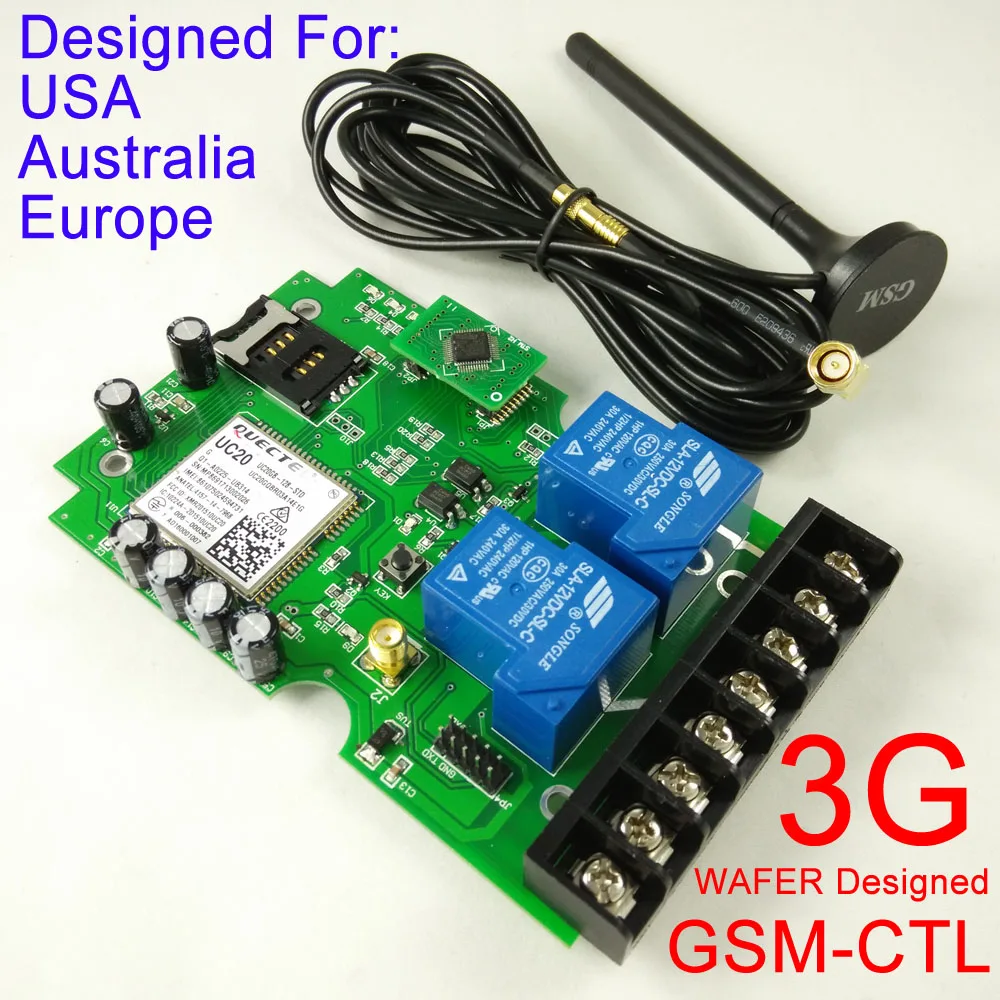 Free shipping 1pcs 3G Version GSM CTL Double big power relay GSM Remote