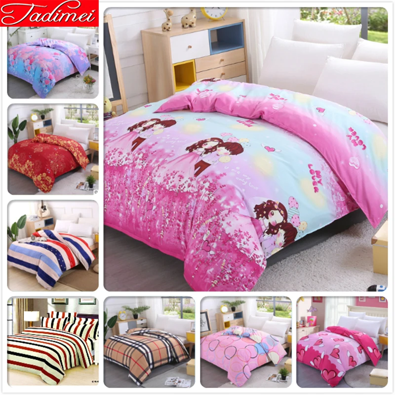 

Kids Child Student Girl Sweet Thick Soft Cotton 1 piece Duvet Cover 150x210 Quilt Comforter Case Bedding Bag Single Bed Bedcover