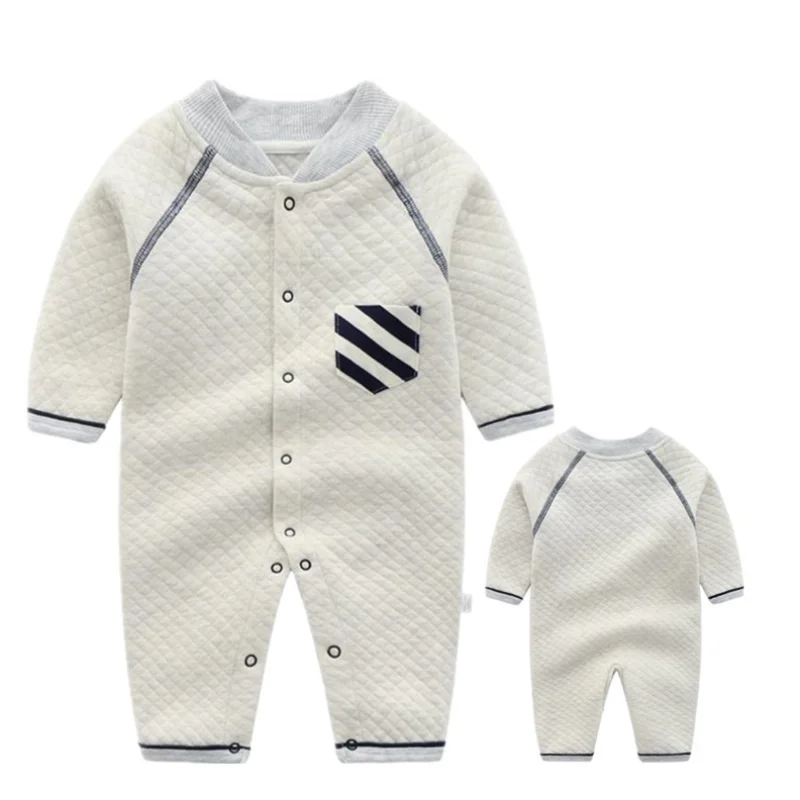

Baby Plus Velvet Jumpsuit Romper Baby Fashion Little Star Jumpsuit Romper Baby Cotton Warm Autumn and Winter Clothes New Born