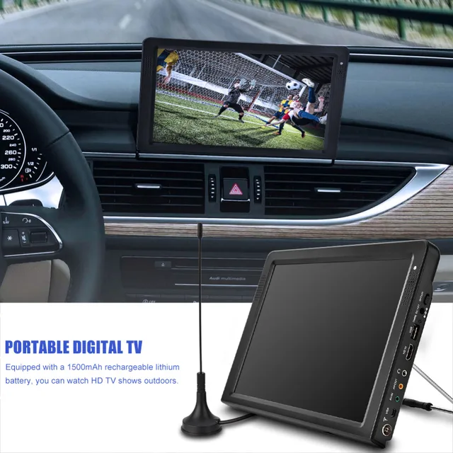 LEADSTAR DVB 12.1 Inches Rechargeable Digital Color TV Television Player TFT-LED Screen