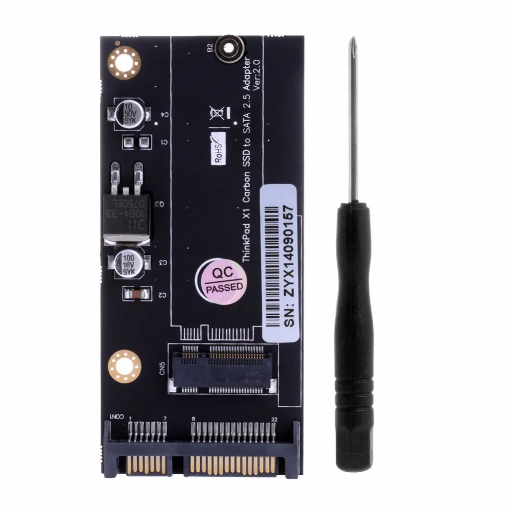 

1Pc 20 + 6 Pin SSD to SATA 2.5" Adapter Card V2.0 for Lenovo Thinkpad X1 Carbon