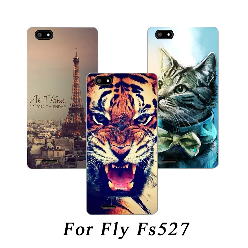 Мягкий чехол из ТПУ для Fly FS527 Nimbus 17 силиконовые чехлы с рисунком волка розы кошки