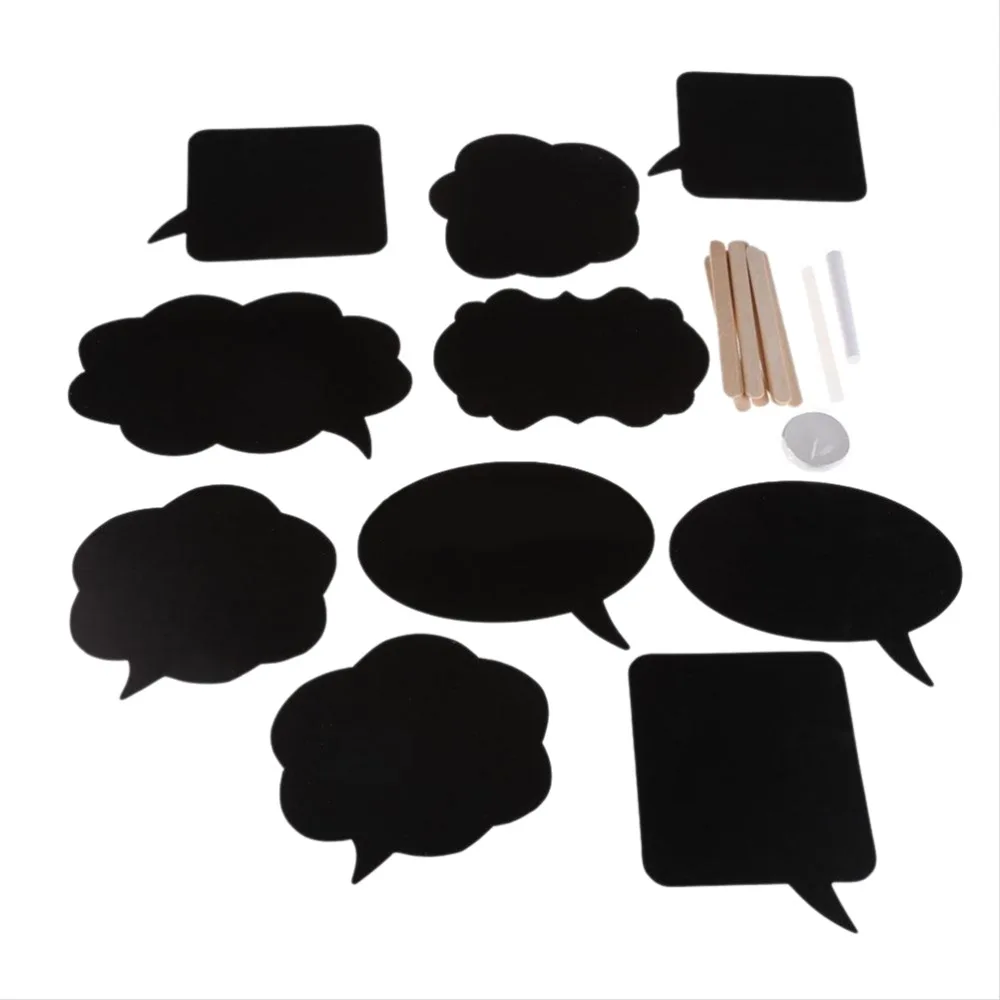 

DIY 10pcs black cards +10pcs sticks+chalk+glue Mr Mrs Photo Booth Props Love DIY Photography Wedding Decoration Party photobooth