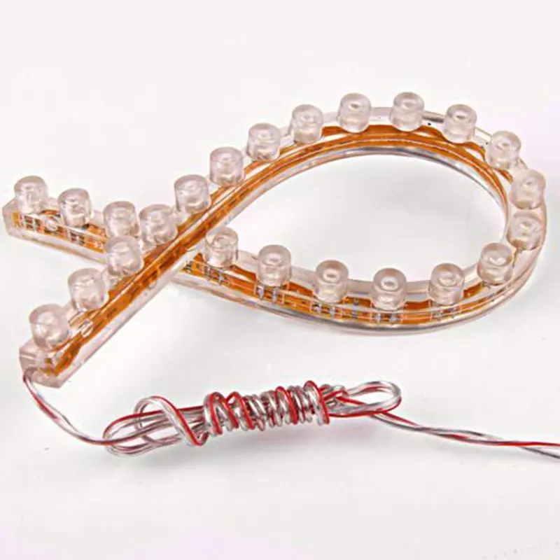 

car 24CM LED White Strip Car auto Bike Boat Waterproof Flexible Durable Bulb decoration GOOD quanlity