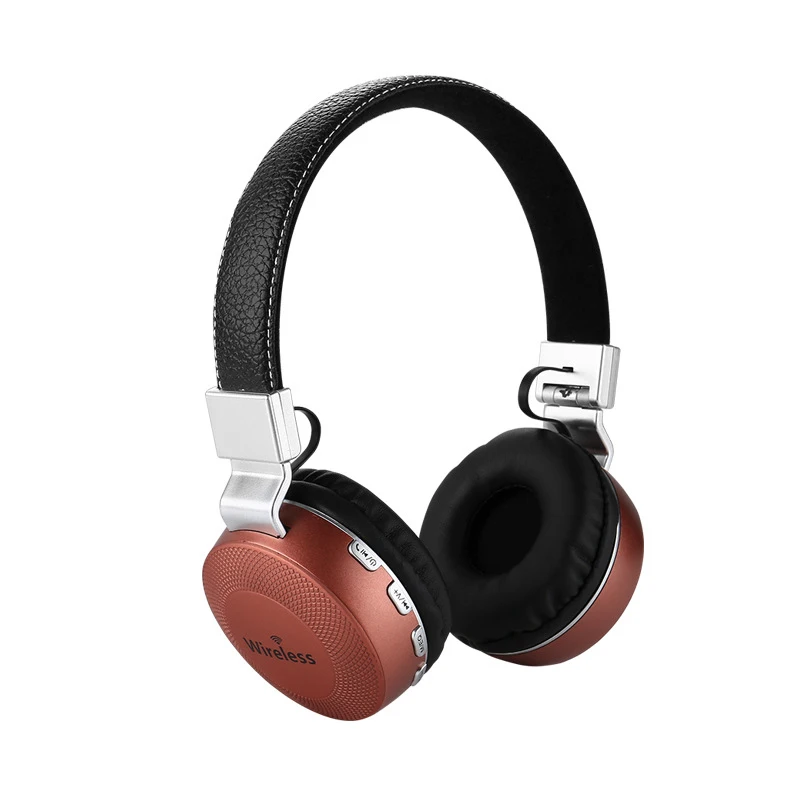 Rose Gold Беспроводные Bluetooth наушники гарнитура складные наушники стерео за ухо Проводные спортивные наушники с микрофоном для ПК Игры Музыка - Цвет: Rose Gold