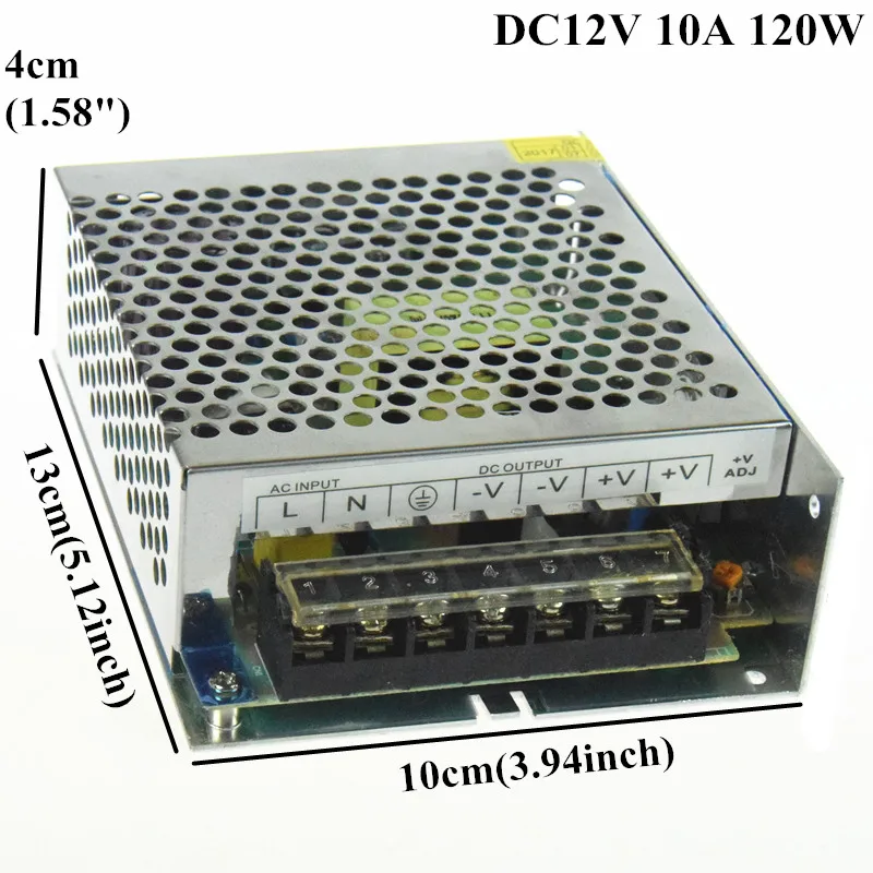 AIFENG трансформатор освещения 110 В 220 В к DC 12 В светодиодный драйвер переключатель питания адаптер 1A 2A 3A 5A 10A 20A 30A 50A для светодиодной ленты - Цвет: 10A 120W