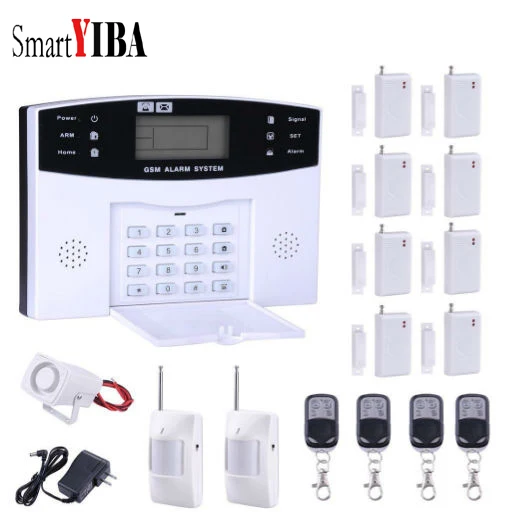 

SmartYIBA Wireless GSM Alarm System Infrared Security Motion Wired Siren Anti Thief Alarm System
