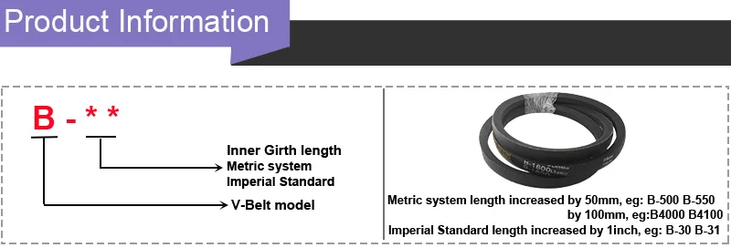 V belt B type infor