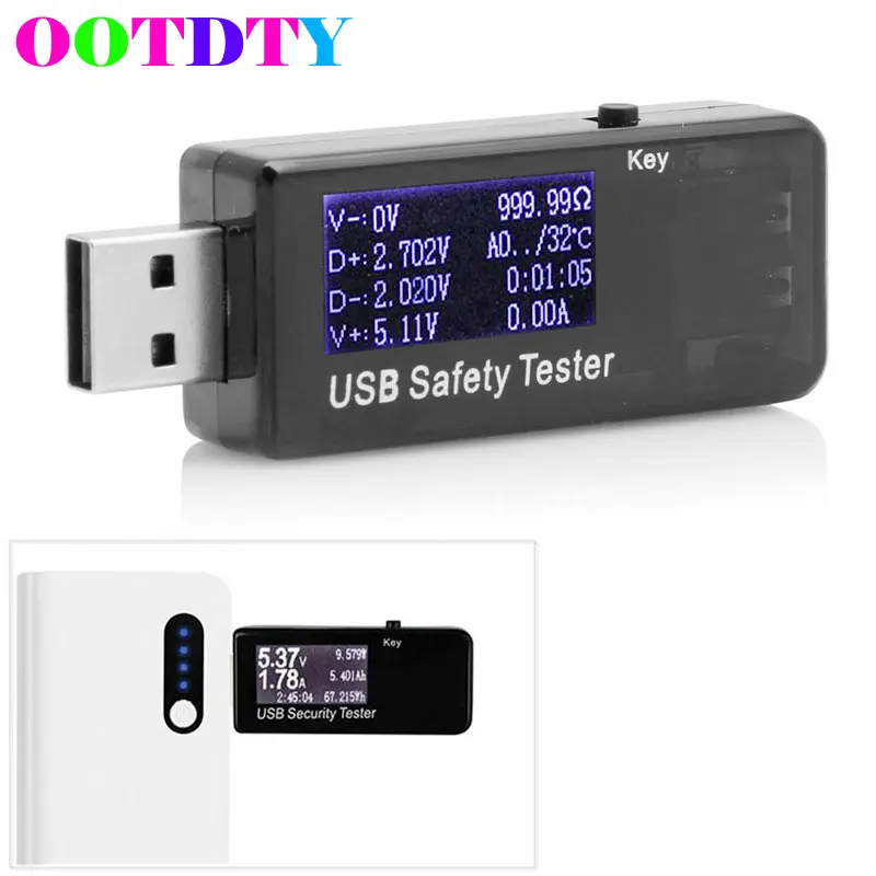 

USB Charger Doctor 3-30V USB Tester Current Voltage Charger Capacity Detector Tester Meter Drop Shipping Support