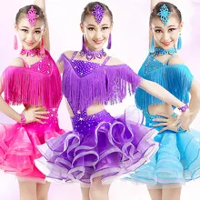 2017 New Adult/Children Latin Dance Dress Women/Girls Cha Cha/Rumba/Samba/Ballroom Clothing For Dance Roupa Infantil Feminina