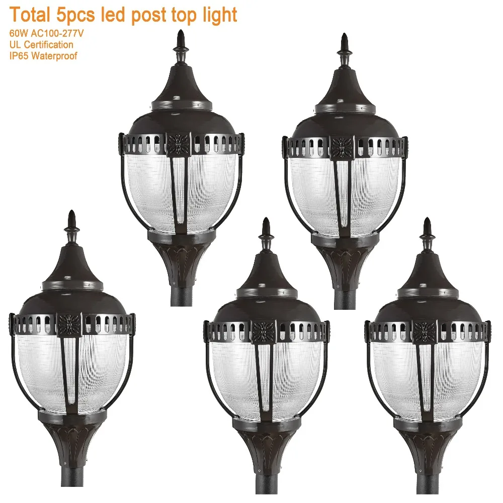 GLITE 5pcs/lot 60w led waterproof floor lamps garden outdoor post light