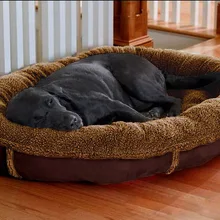 Очень большое овальное гнездо для собак, теплое гнездо для кошек, матрац для домашних животных, 100 см x 85 см, большой размер