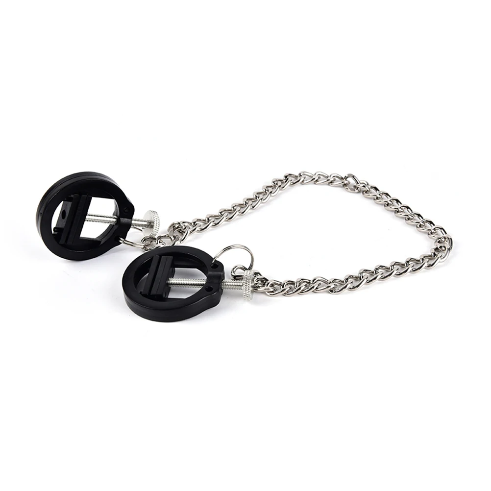 

Body jewelry Metal Nipple Clips Clamps With 30CM Long Chain Stainless Steel Nipple Clamp For Women