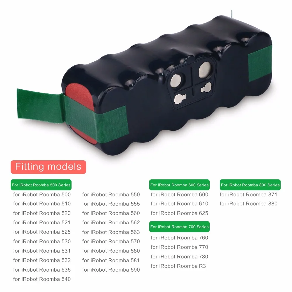Preise Klassische 4.6Ah 14,4 V NIMH batterie für iRobot Roomba 500 600 700 800 R3 Serie 510 530 550 560 610 620 650 770 780 790 870 880
