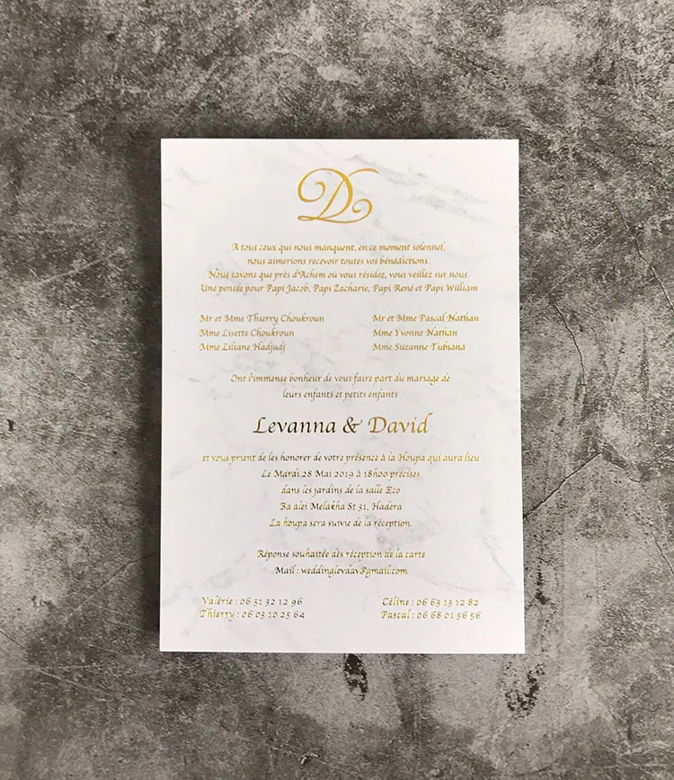 Простые золотые фольги мраморный дизайн плоские свадебные пригласительные открытки