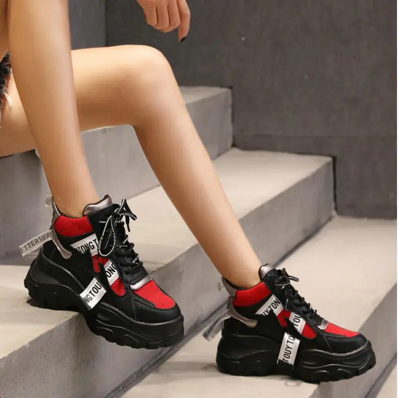 

New lady 2019 Spring Breathable Sneakers Shoes Women Flats Platform sports Shoes Brand Flat female running Shoes