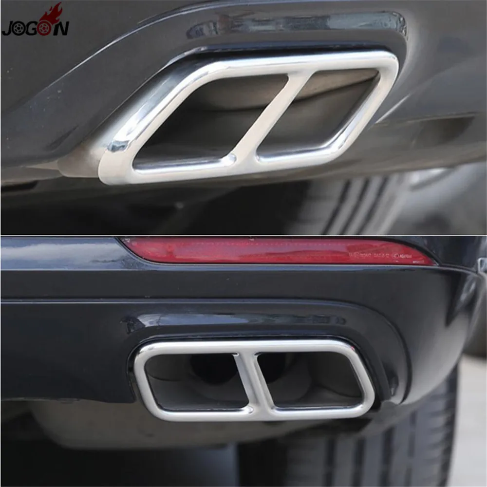 Rear Back Dual Exhaust End Pipe Muffler Tip Trim For Mercedes Benz S
