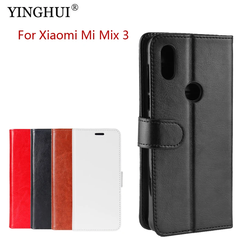 

For Xiaomi Mi Mix 3 Case Wallet PU Leather Phone Case For Xiaomi Mi Mix3 Coque Stand Card Slots Cover Fundas