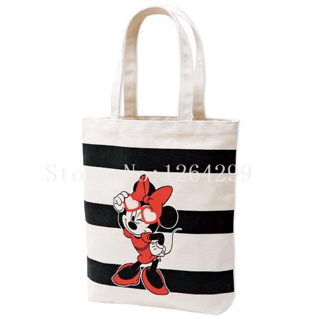 

New Fashion Minnie Girls Canvas Cartoon Shoulder Bags Handbag Woman Shopping Bag For Children