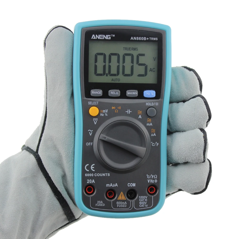 

ANENG Digital TRMS Multimeter 6000Counts Backlight AC DC Ohm Voltmeter Temperature Auto Range Ammeter High Quality