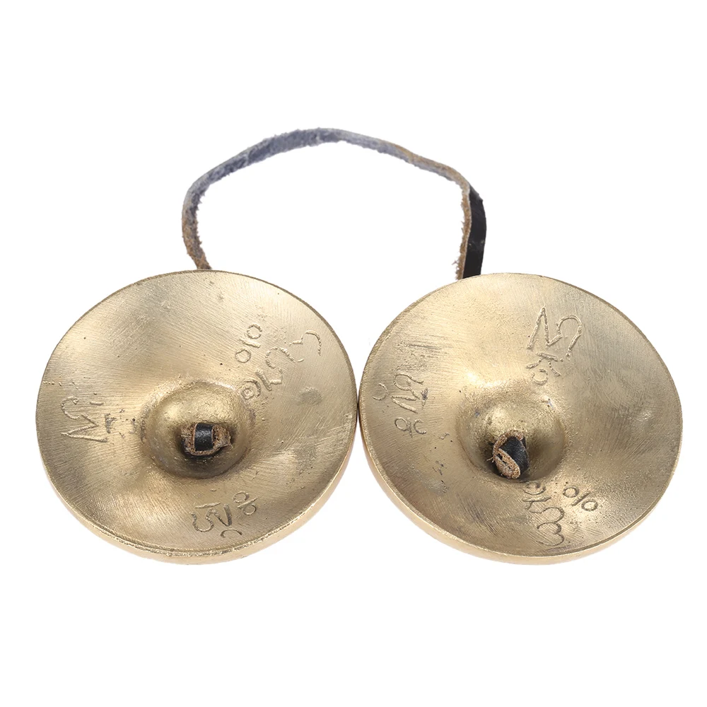 Высокое качество 2,6 дюйма/6,5 см ручной работы тибетская медитация Tingsha Cymbal Bell с буддистскими счастливыми символами