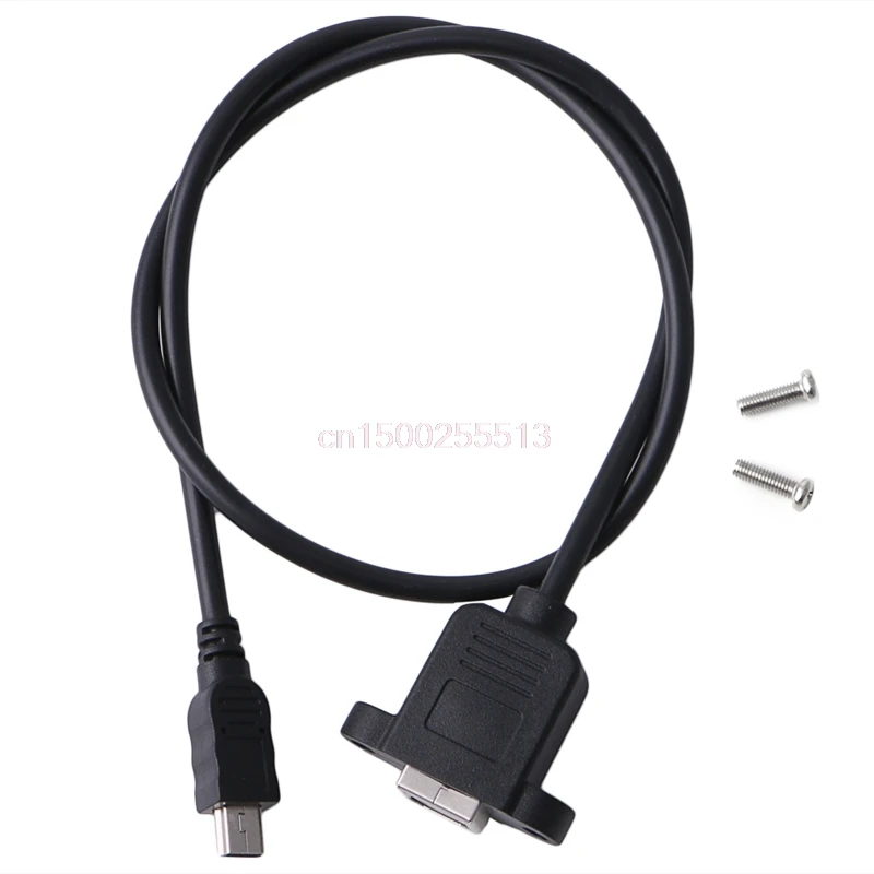 

Printer Panel Mount Cable + Screw Mini USB 5 Pin Male to USB 2.0 B Female Jack