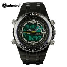 INFANTRY Mens Montres LCD Reloj Numérique New Casual Quartz Montre Militaire Police Chronographe Montre Date 2016 Marque De Luxe