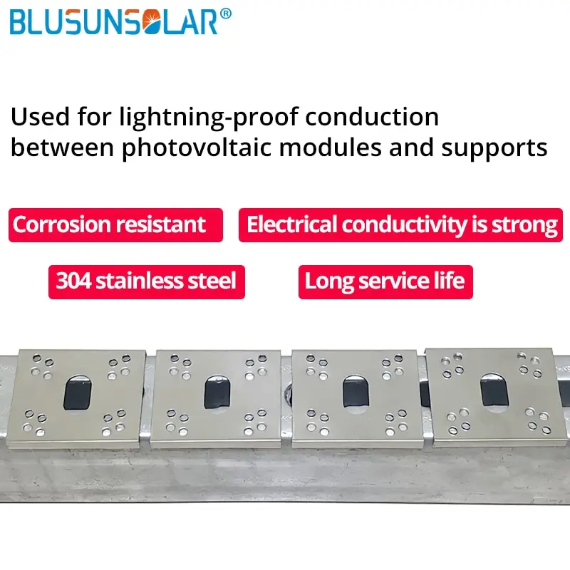10 шт много Заземляющий зажим использования в солнечных монтажа Системы заземления прокладка Солнечный установочный зажим