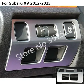 

car detector stick styling cover front head light switch trim frame lamp moulding hoods 1pcs For Subaru XV 2012 2013 2014 2015