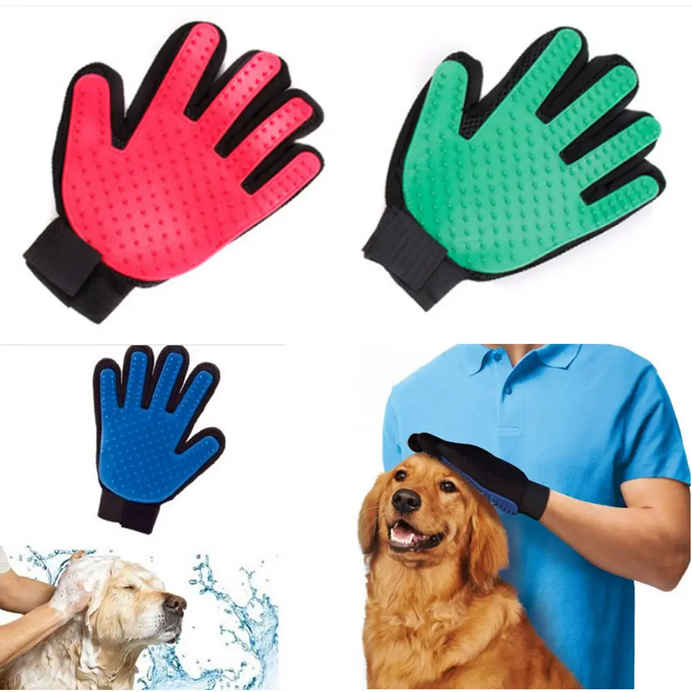 

Pet Grooming Glove for Cats Brush Comb Cat Hackle Pet Deshedding Brush Glove Dog Pet Hair Glove for Cat Dog Grooming Cat gloves