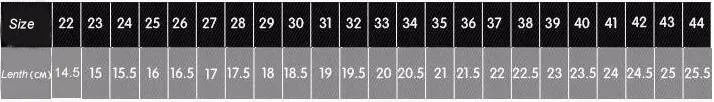 shoes size
