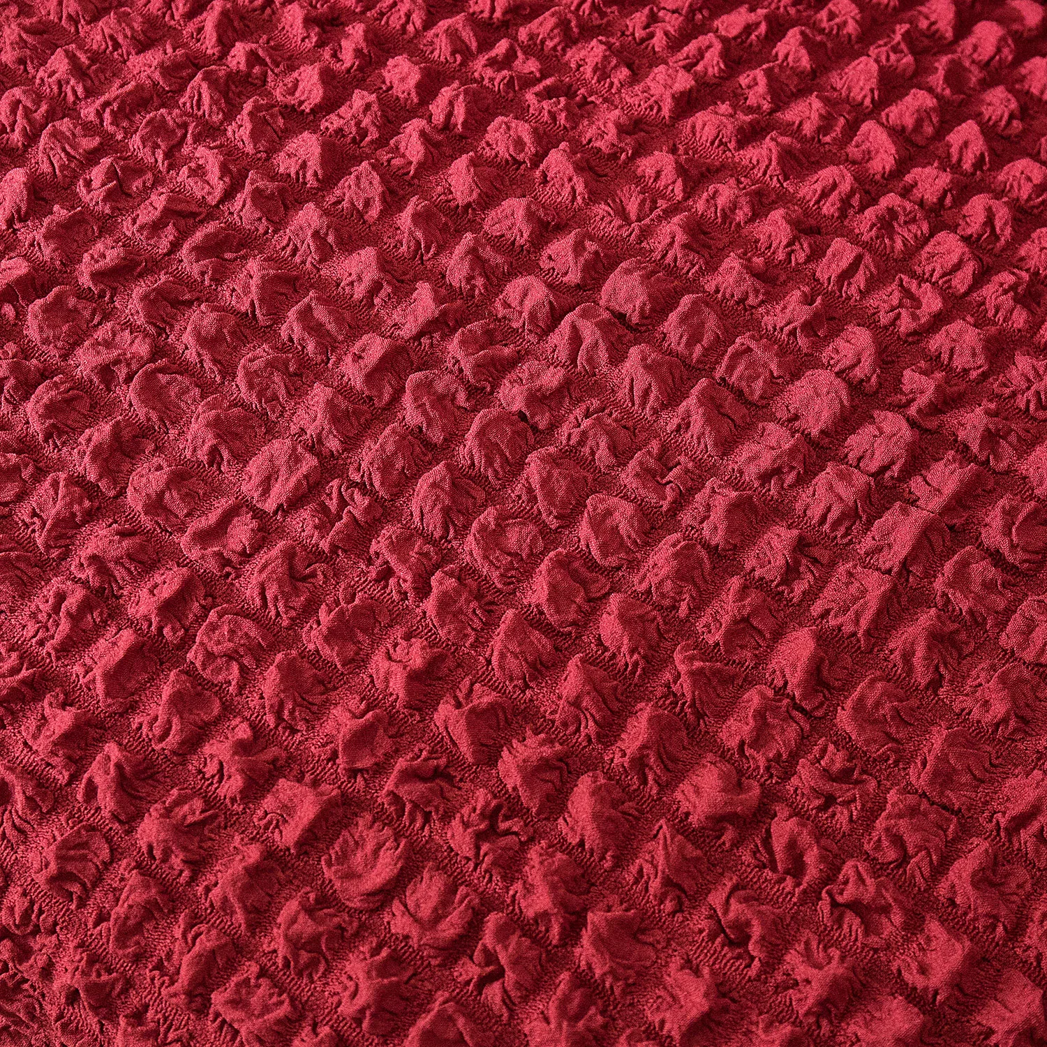 Роскошный чехол для дивана 3D Попкорн Стиль Чехол УНИВЕРСАЛЬНАЯ мебель Протектор Эластичный чехол для дивана с Элегантной Юбкой бордовый